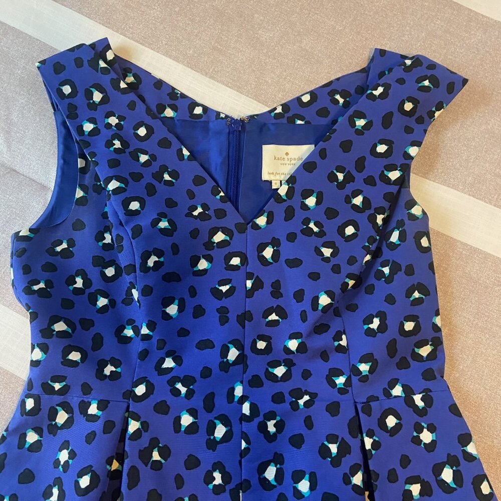 EUC Kate Spade Silk Blend Dawson Cyber Cheetah Sz 6 - Picture 4 of 10